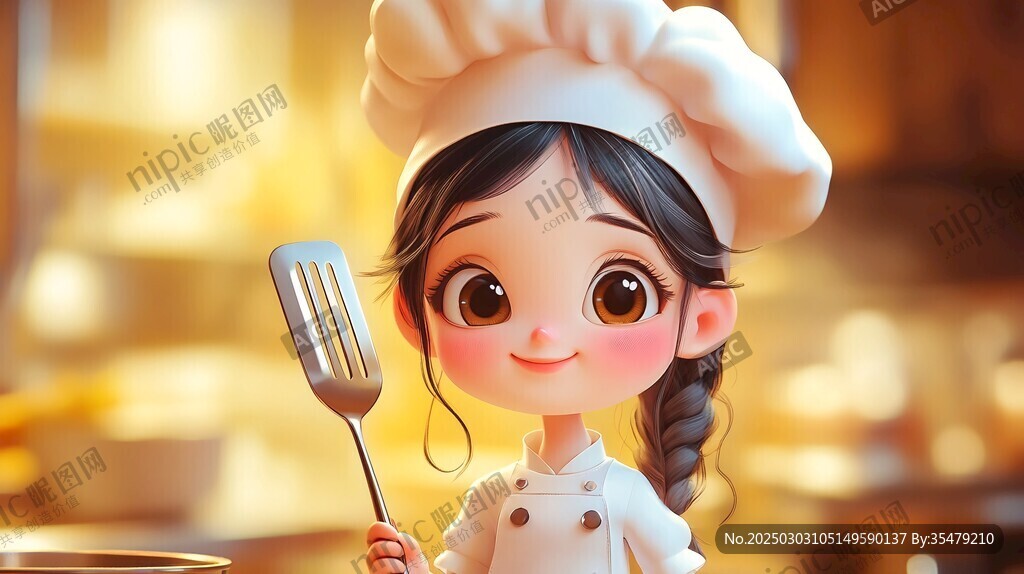 動(dòng)畫女廚師形象