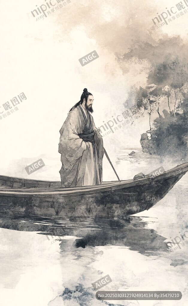 孤舟夜泊
