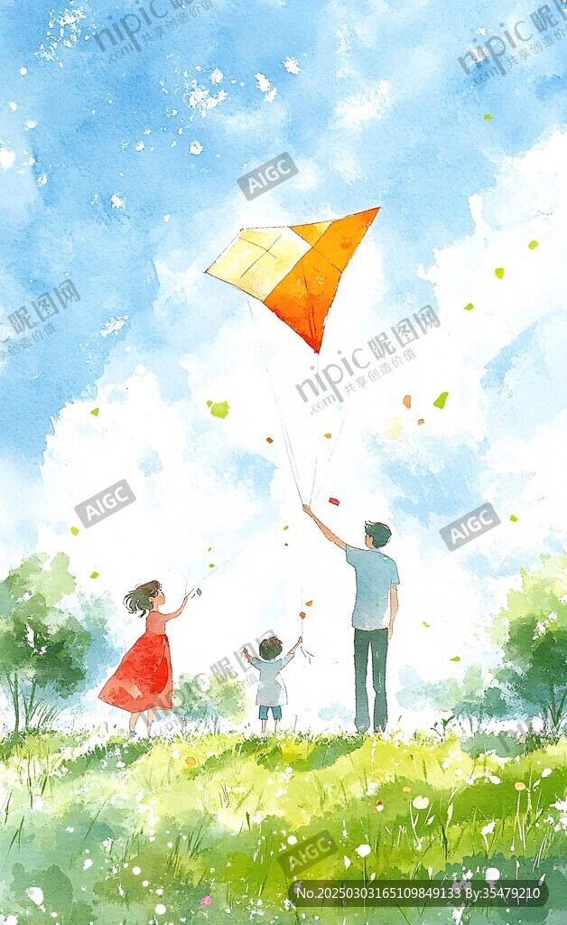 放風(fēng)箏的家庭時(shí)光