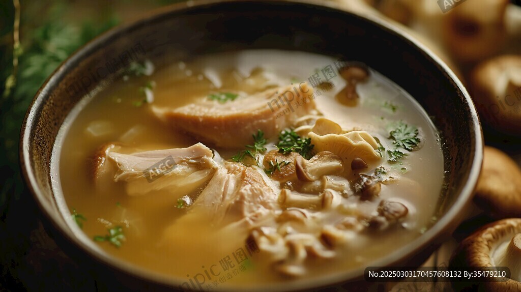 雞湯蘑菇燜飯