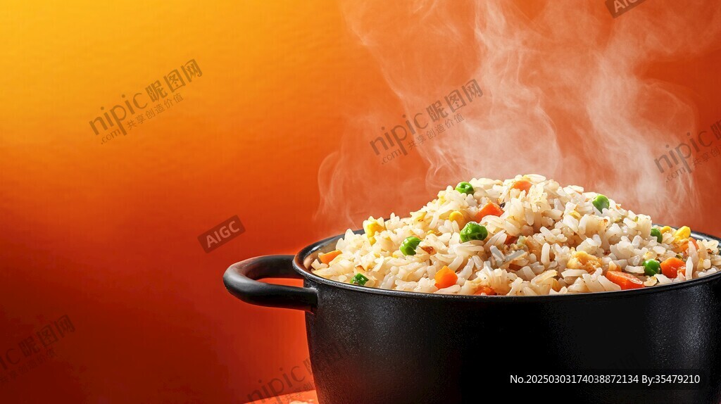 熱氣騰騰的炒飯