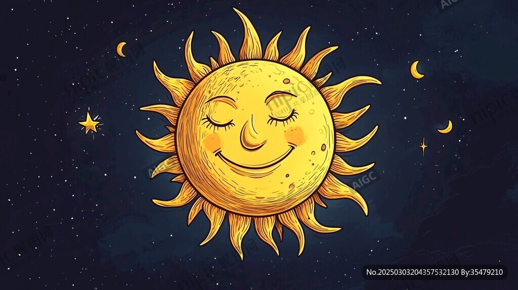 太陽微笑宇宙星辰