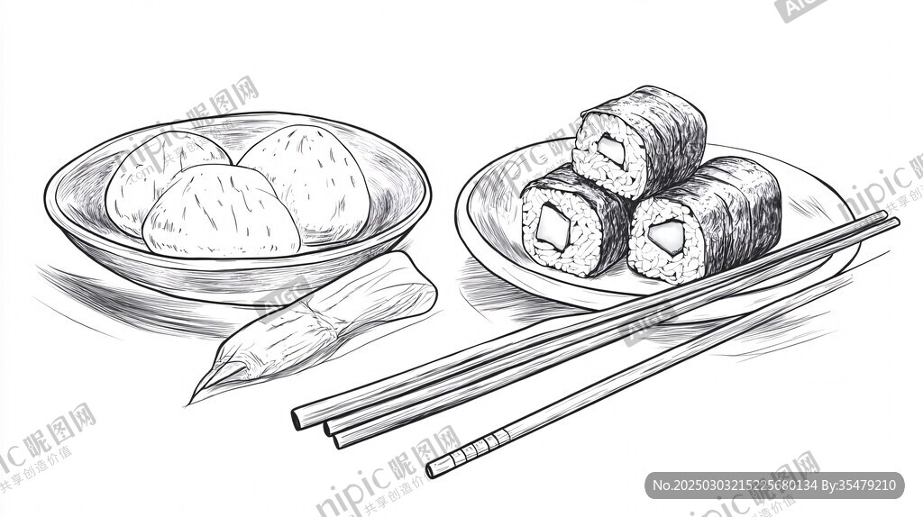 美味壽司與包子