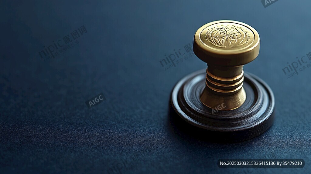 金色蠟封印章