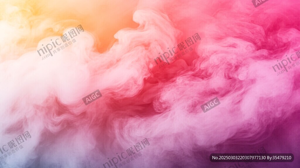 多彩煙霧抽象畫