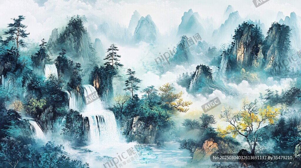 山水畫中的仙境