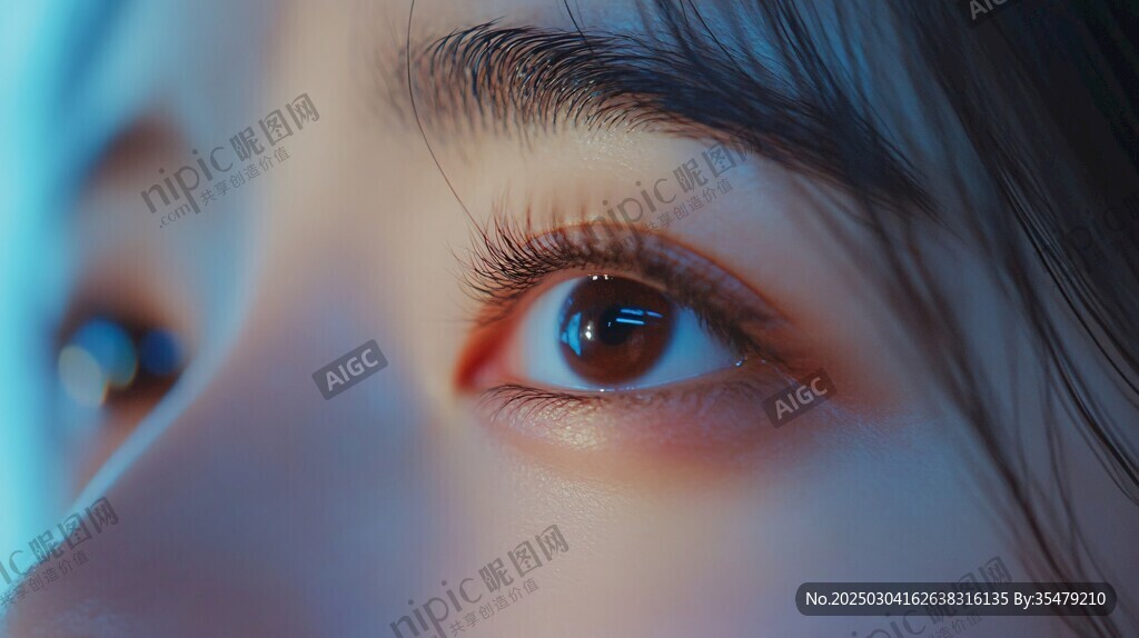 光影下的眼睛