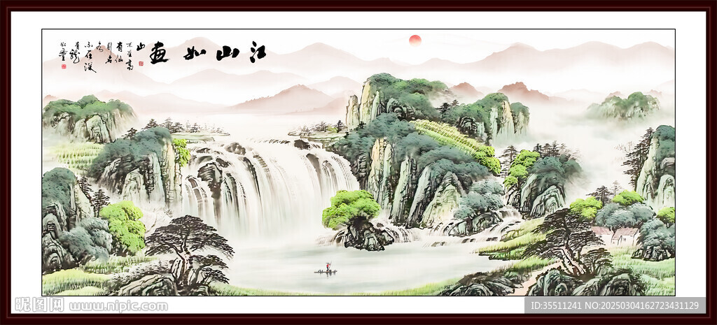 客廳山水裝飾畫