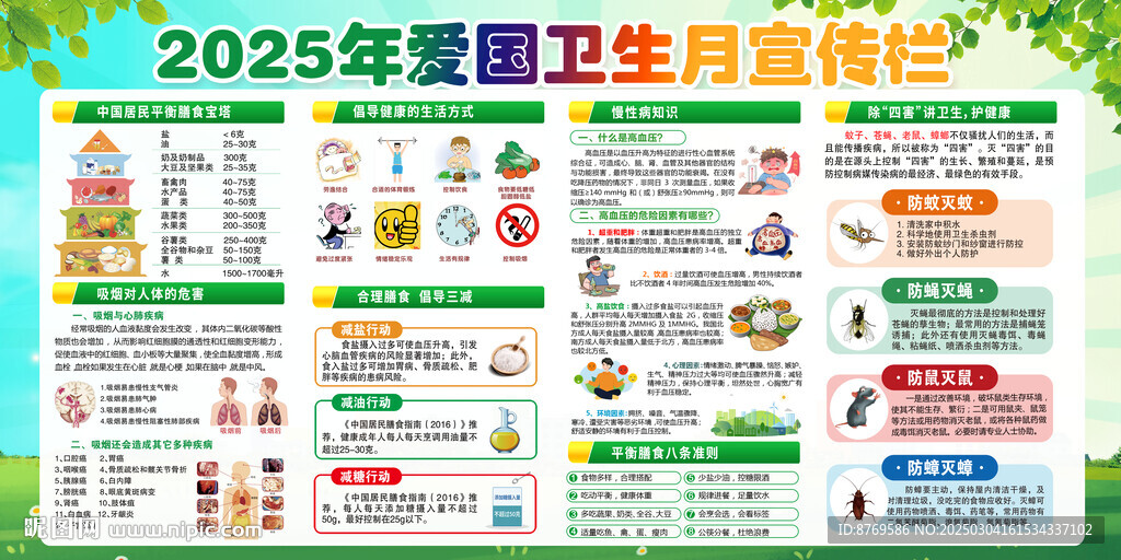 2025年愛國衛(wèi)生月宣傳欄
