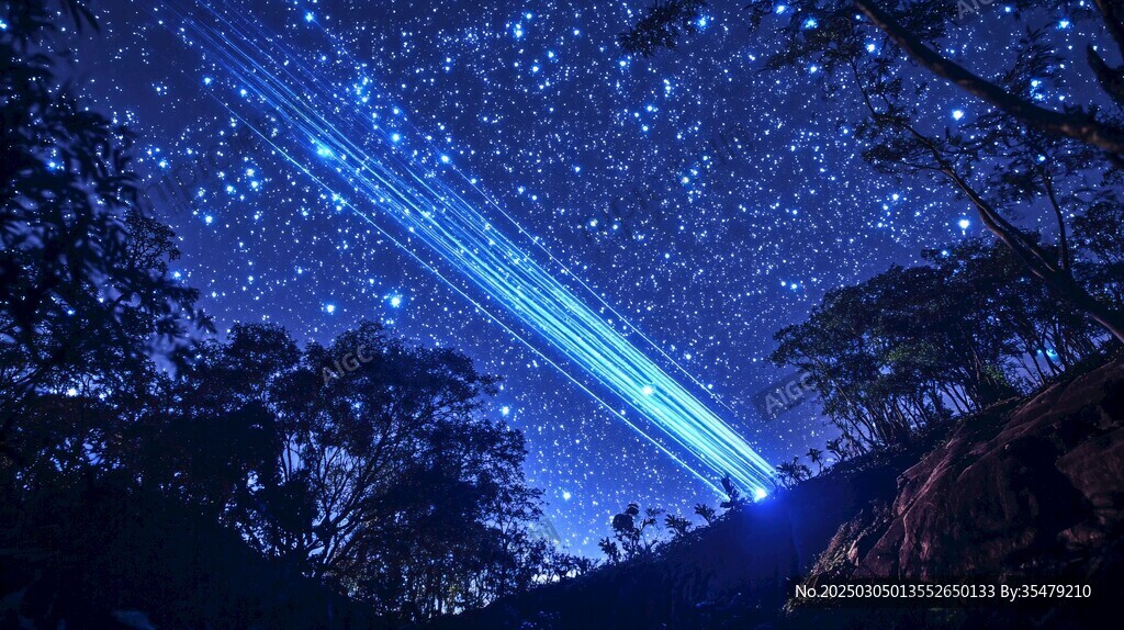 夜幕下的璀璨星空