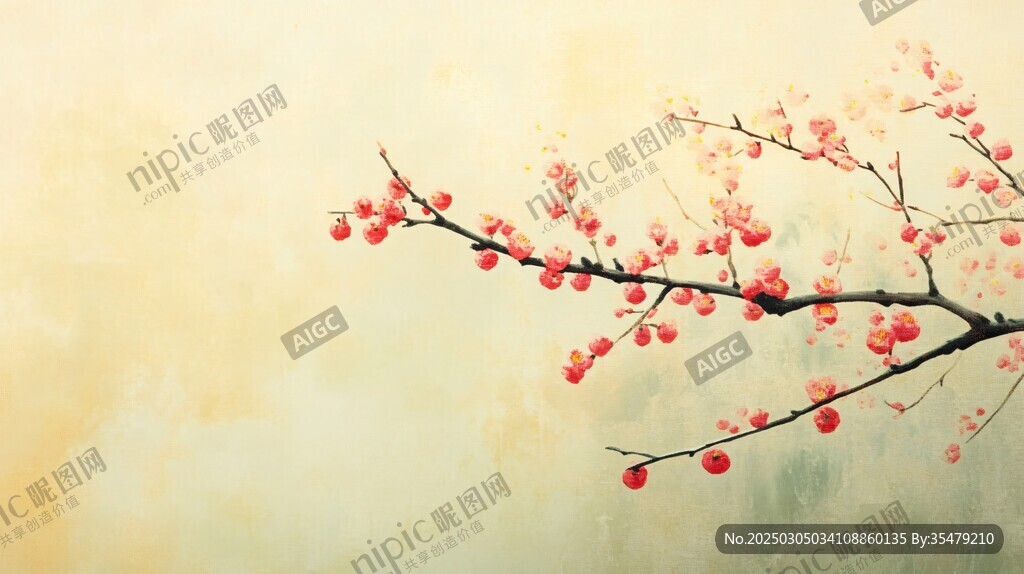 春日里 梅花綻放