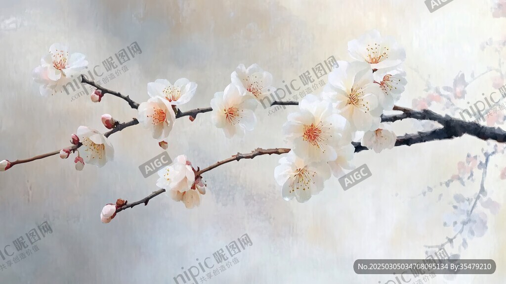 春日里的一枝杏花