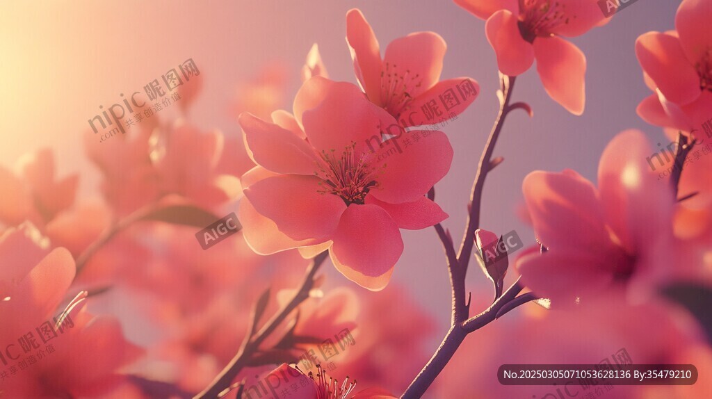 春日里 粉色的花海在陽(yáng)光下綻放