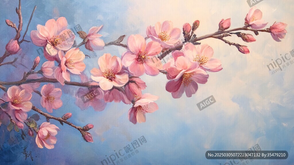 春日里 桃花朵朵綻放