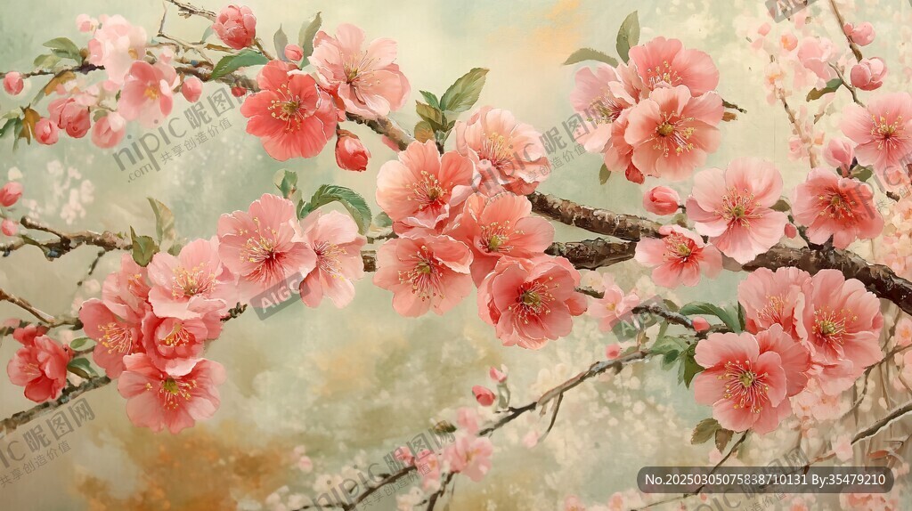 春日里 桃花盛開