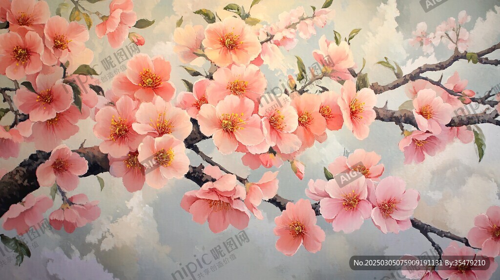 春日里 桃花朵朵開
