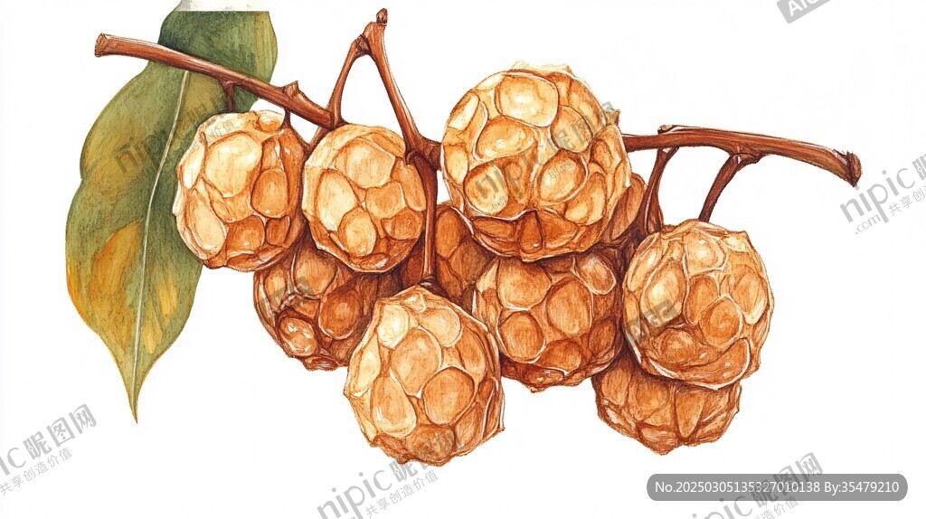 菩提果實的細節(jié)描繪
