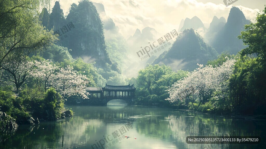 山水畫中的中國風情