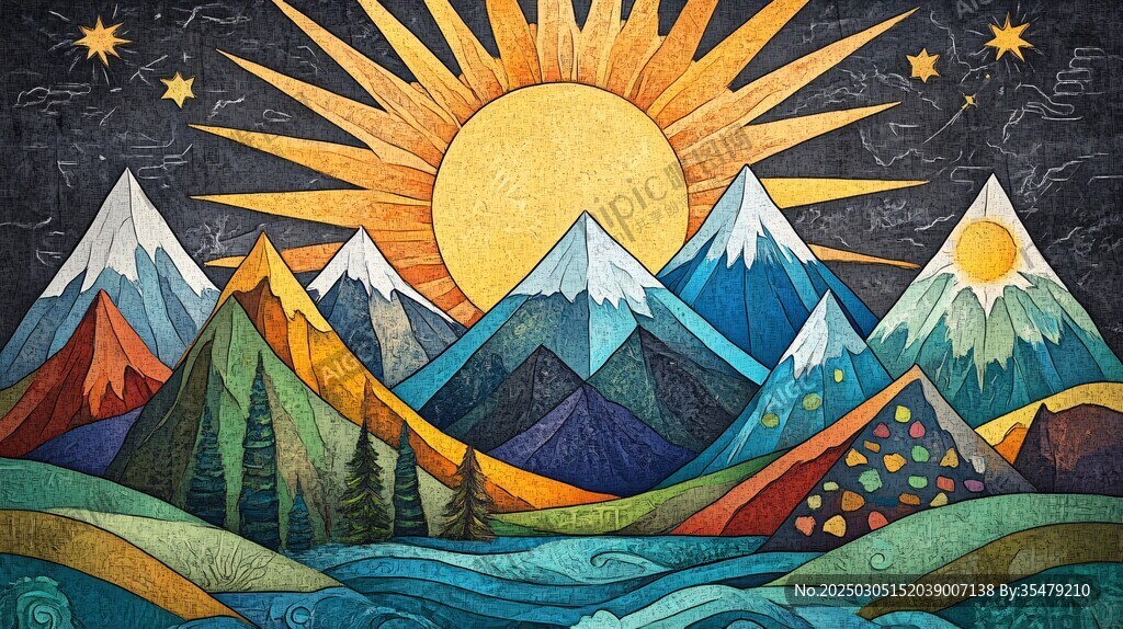 太陽與山脈的舞蹈