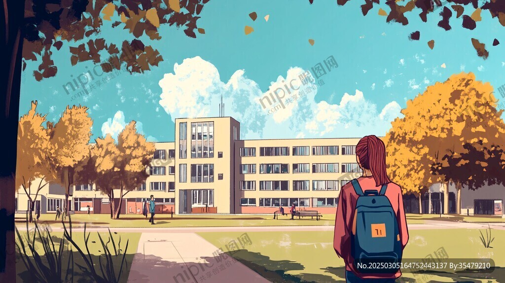 校園秋景
