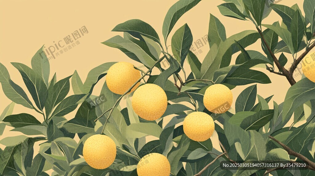 檸檬樹與果實