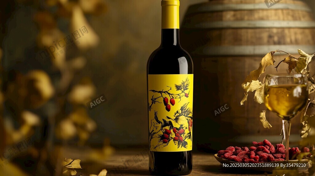 秋日葡萄酒與枸杞的靜謐時刻
