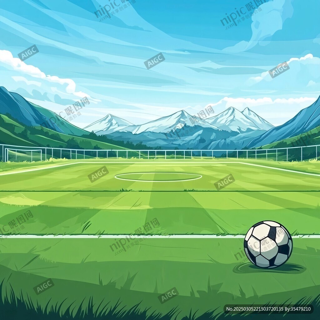 足球場山景