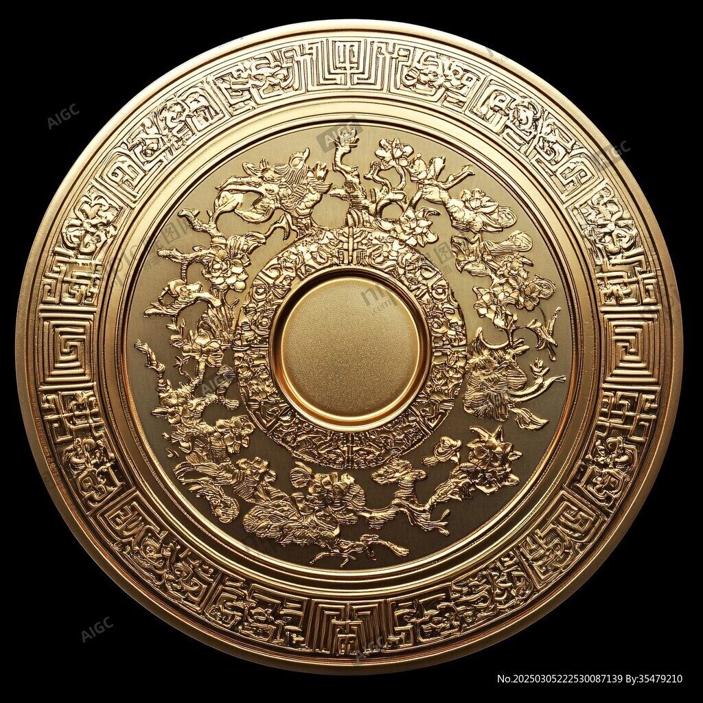 金色圓形紋飾