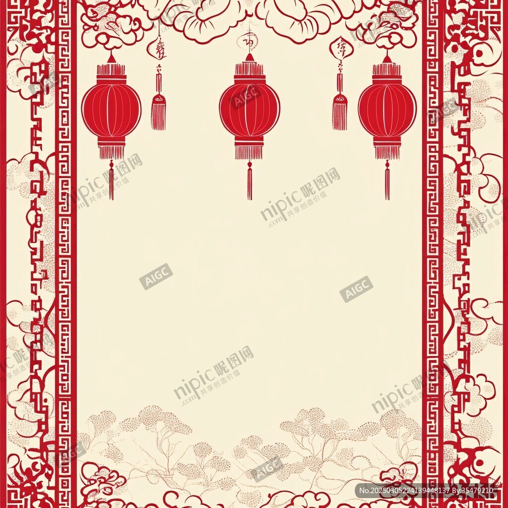 春節紅色燈籠背景