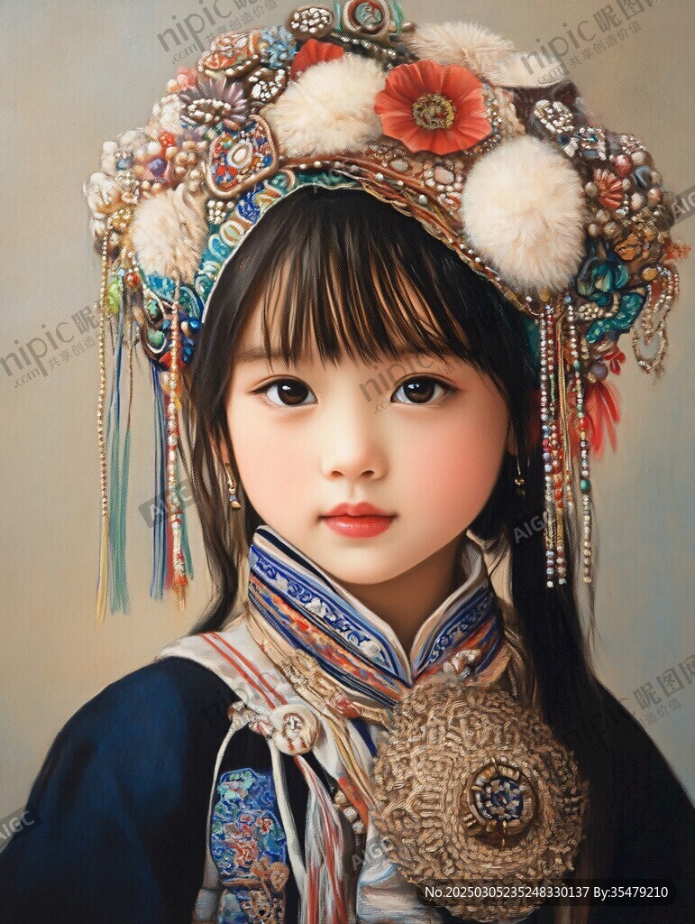 華麗的傳統(tǒng)兒童肖像