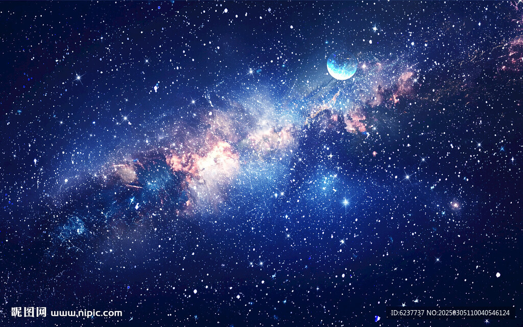 藍(lán)色星空天花吊頂背景圖
