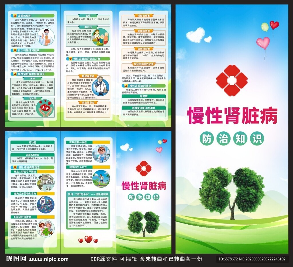 慢性腎臟病健康教育三折頁