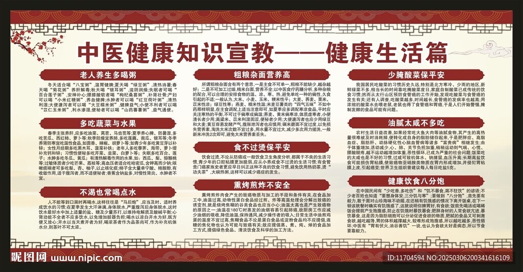 中醫(yī)健康知識(shí)宣傳欄