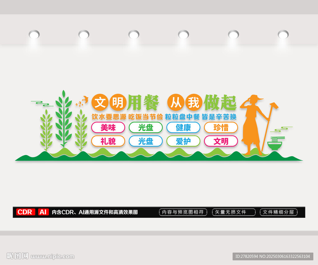 文明用餐文化墻