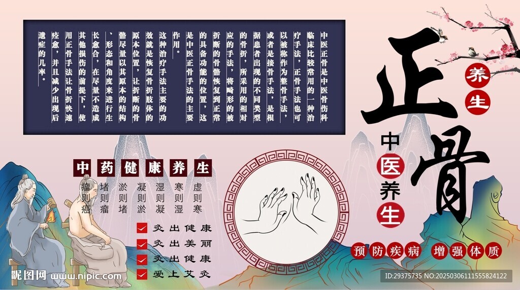 中醫正骨背景墻