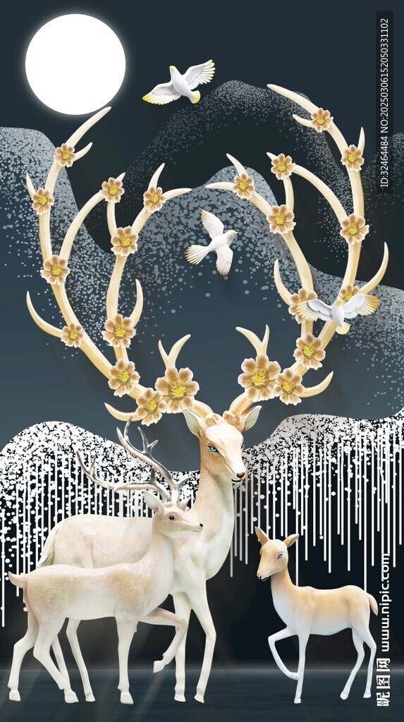 麋鹿裝飾畫