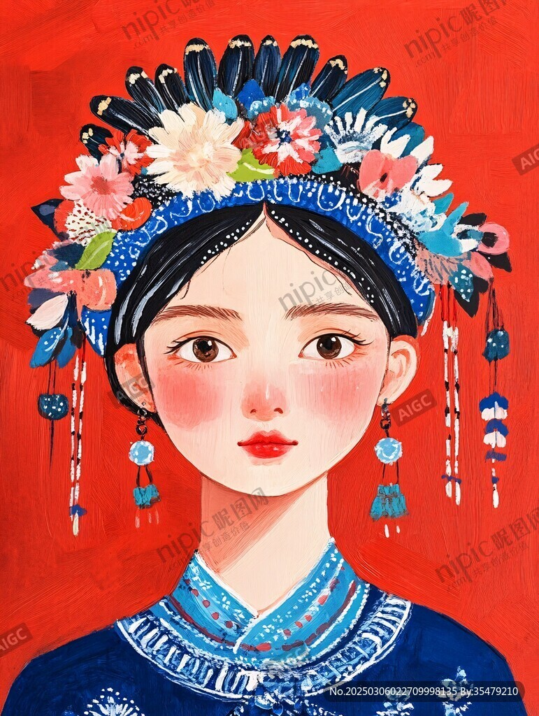 五彩斑斕的頭飾