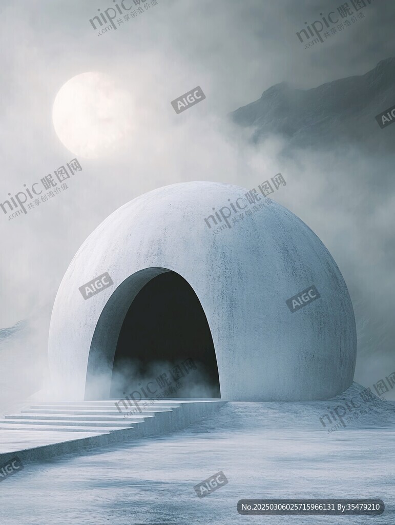 神秘的白色穹頂