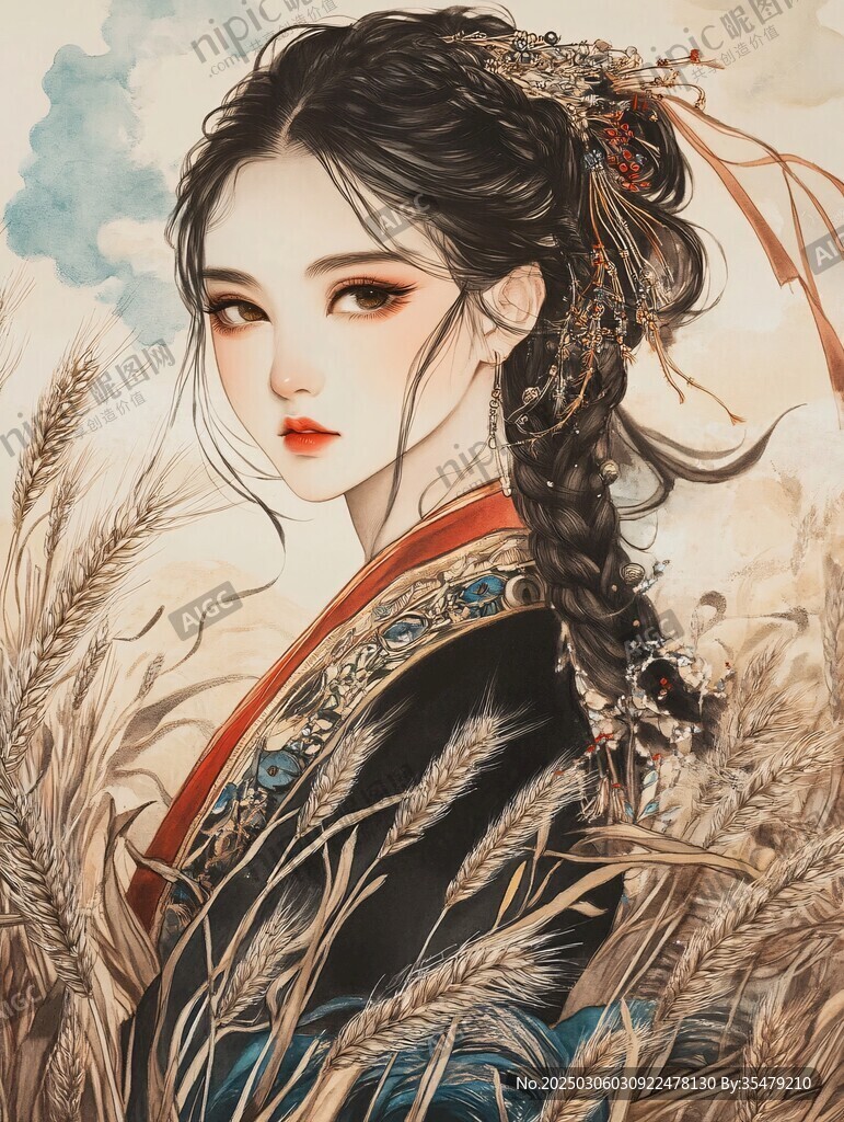 古風(fēng)女子手繪圖