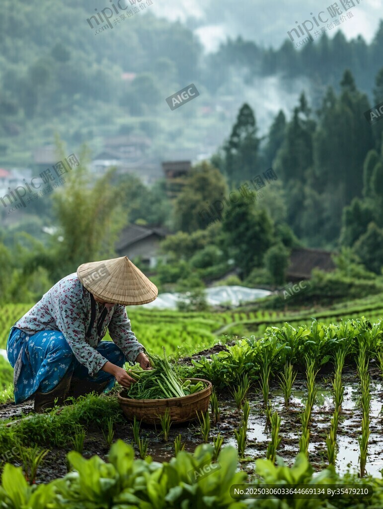 農(nóng)民勞作圖