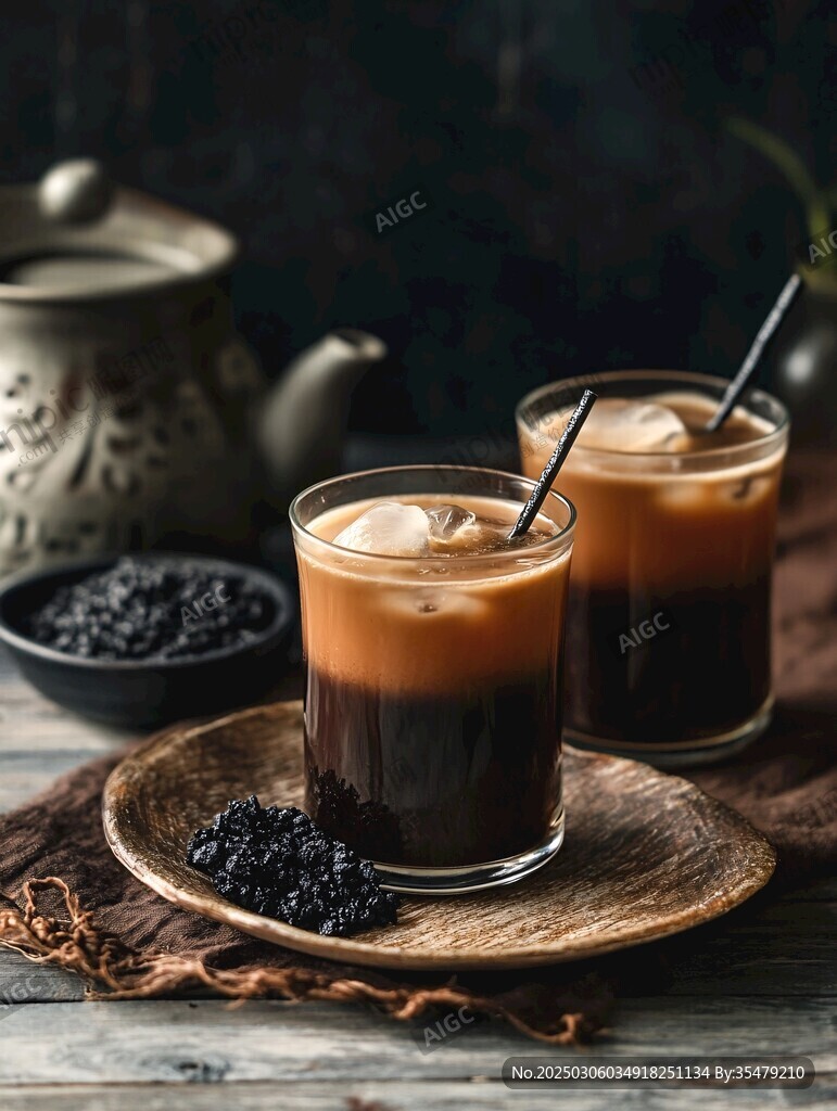 茶香四溢的黑糖奶茶