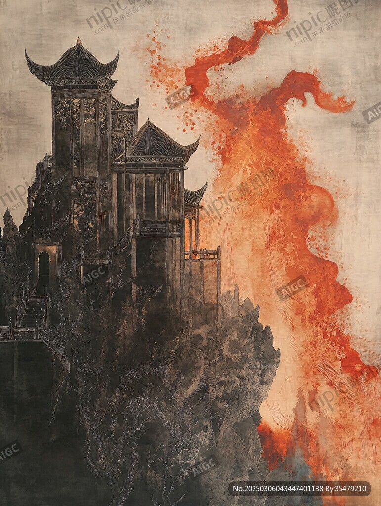 山水畫中的東方建筑