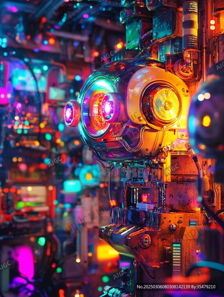 賽博朋克城市夜景