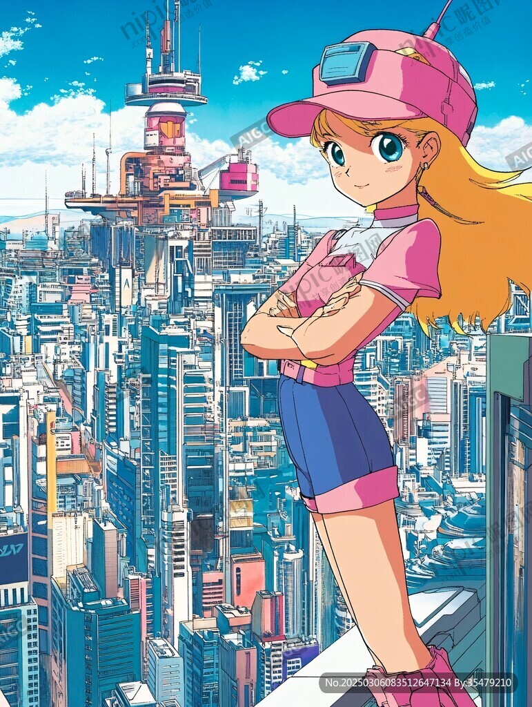 未來都市的粉紅女郎