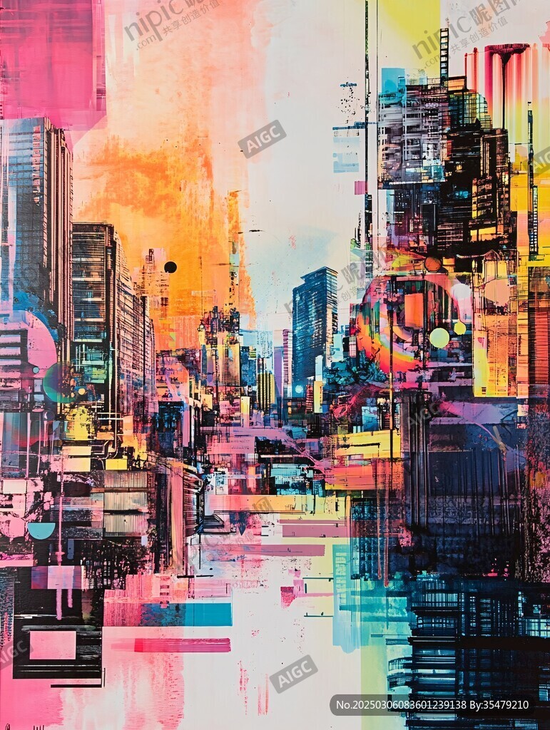 抽象城市景觀