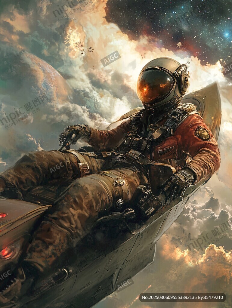 宇航員在太空中休息