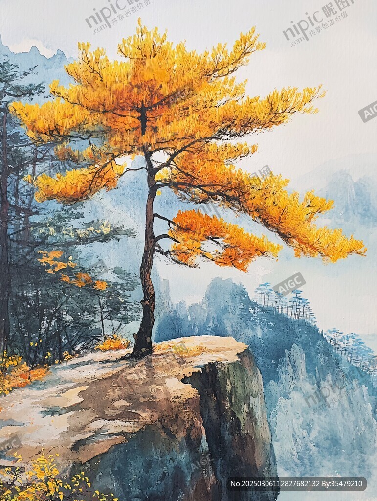 秋日山景