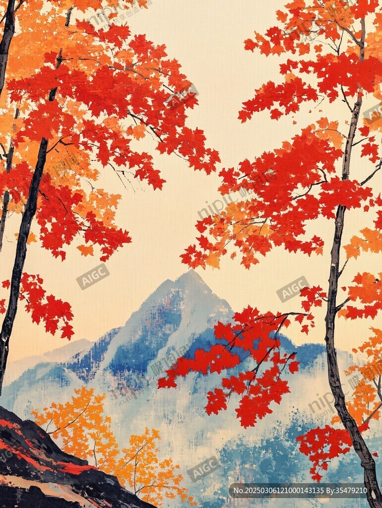 秋日山景