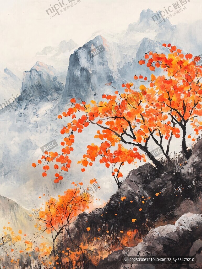 秋日山景