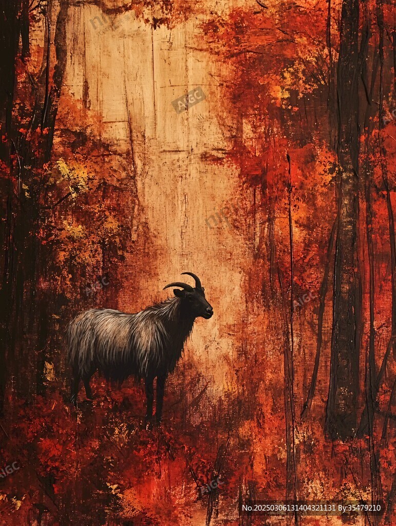 秋日山羊 森林之心